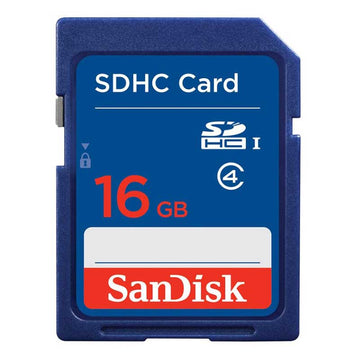SanDisk SDHC Memory Card, 16GB, SDSDB-016G-A46, Class 4, Retail Pkg